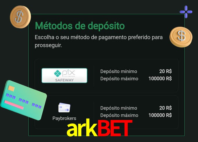 O cassino arkbet oferece uma grande variedade de métodos de pagamento